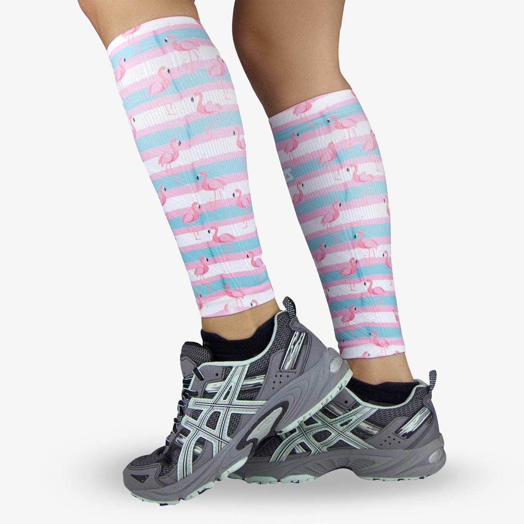 Summer Flamingo Compression Leg SleevesLeg Sleeves - Zensah