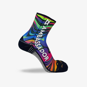 2024 Rainbow Swirls Ambassador Socks (Mini-Crew)Socks - Zensah