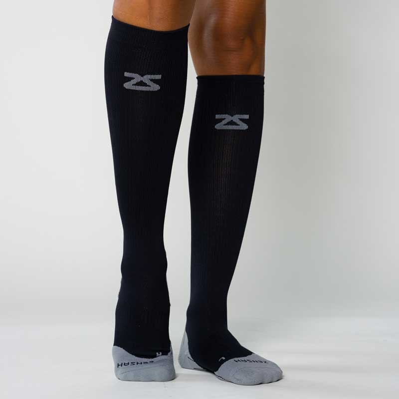  Zensah S Tech+ Compression Socks, Black, Small (Men's