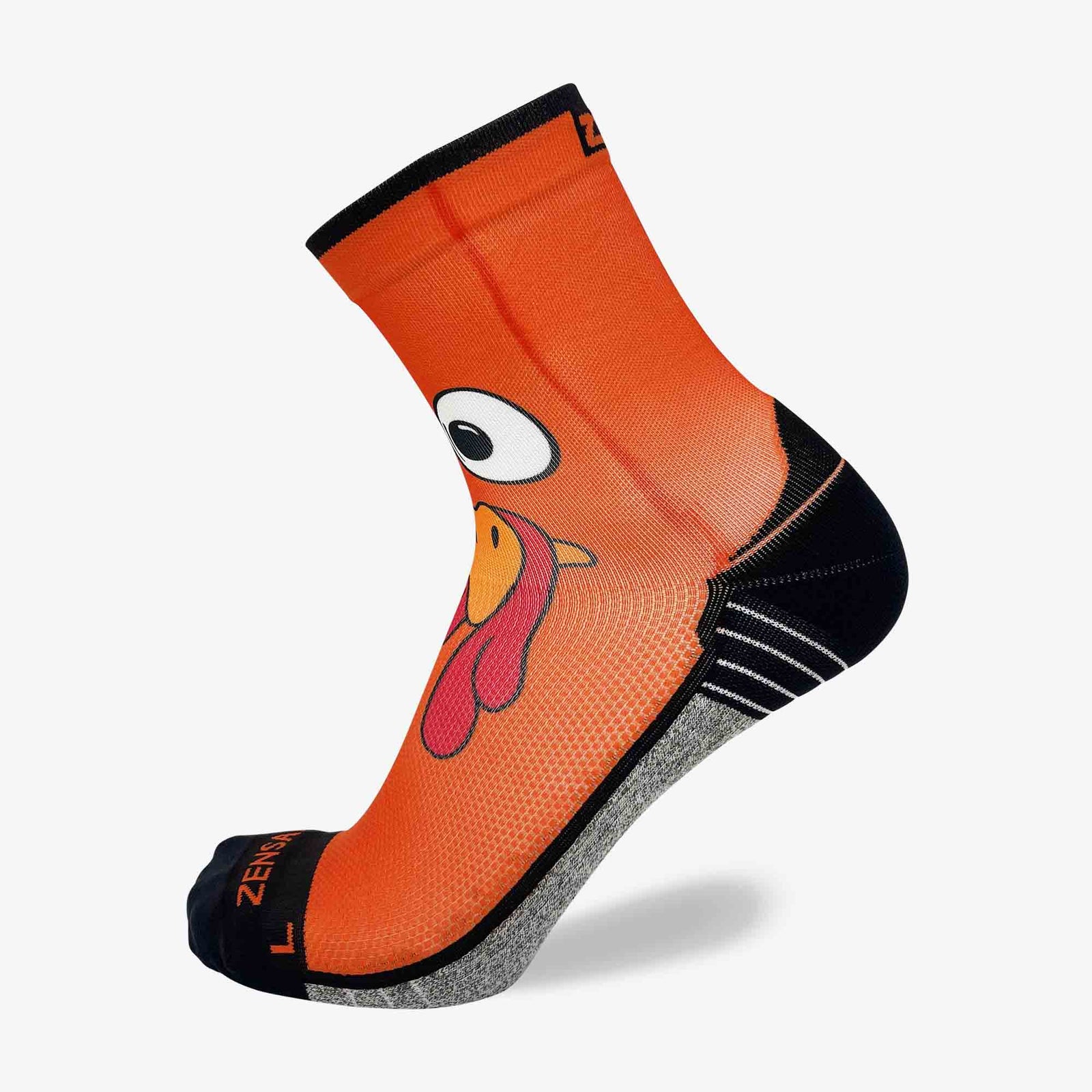 Turkey Face Running Socks (Mini-Crew)