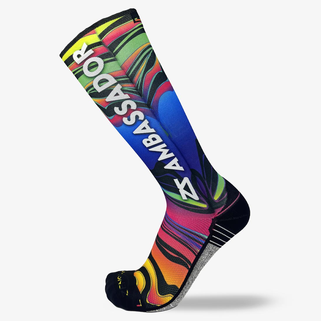2024 Rainbow Swirls Ambassador Compression Socks (Knee-High)Socks - Zensah