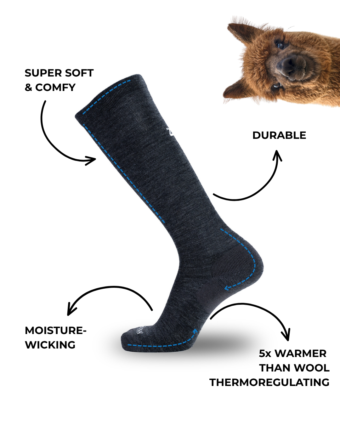 Alpaca Compression Sock (15–20 mmHg)