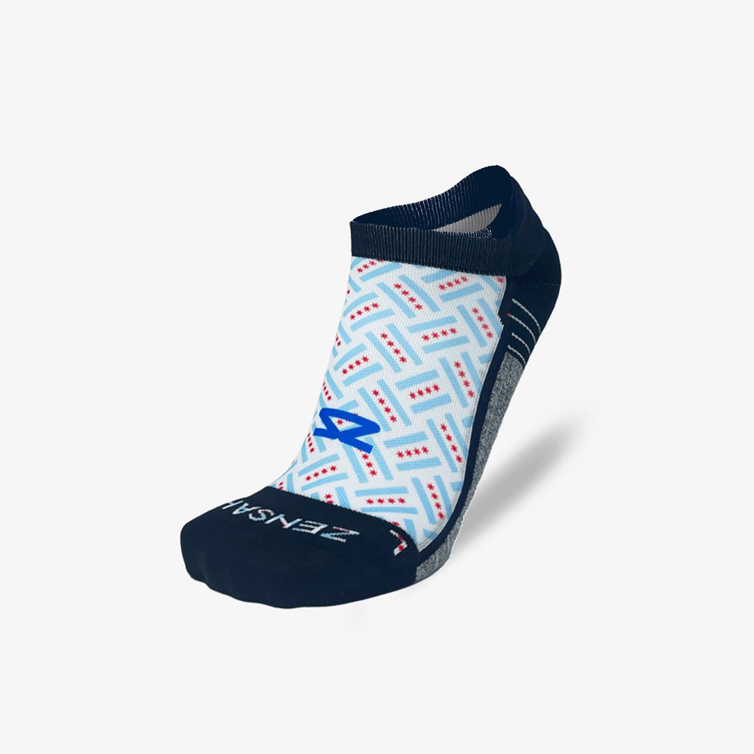 Chicago Flags Running Socks (No Show)Socks - Zensah