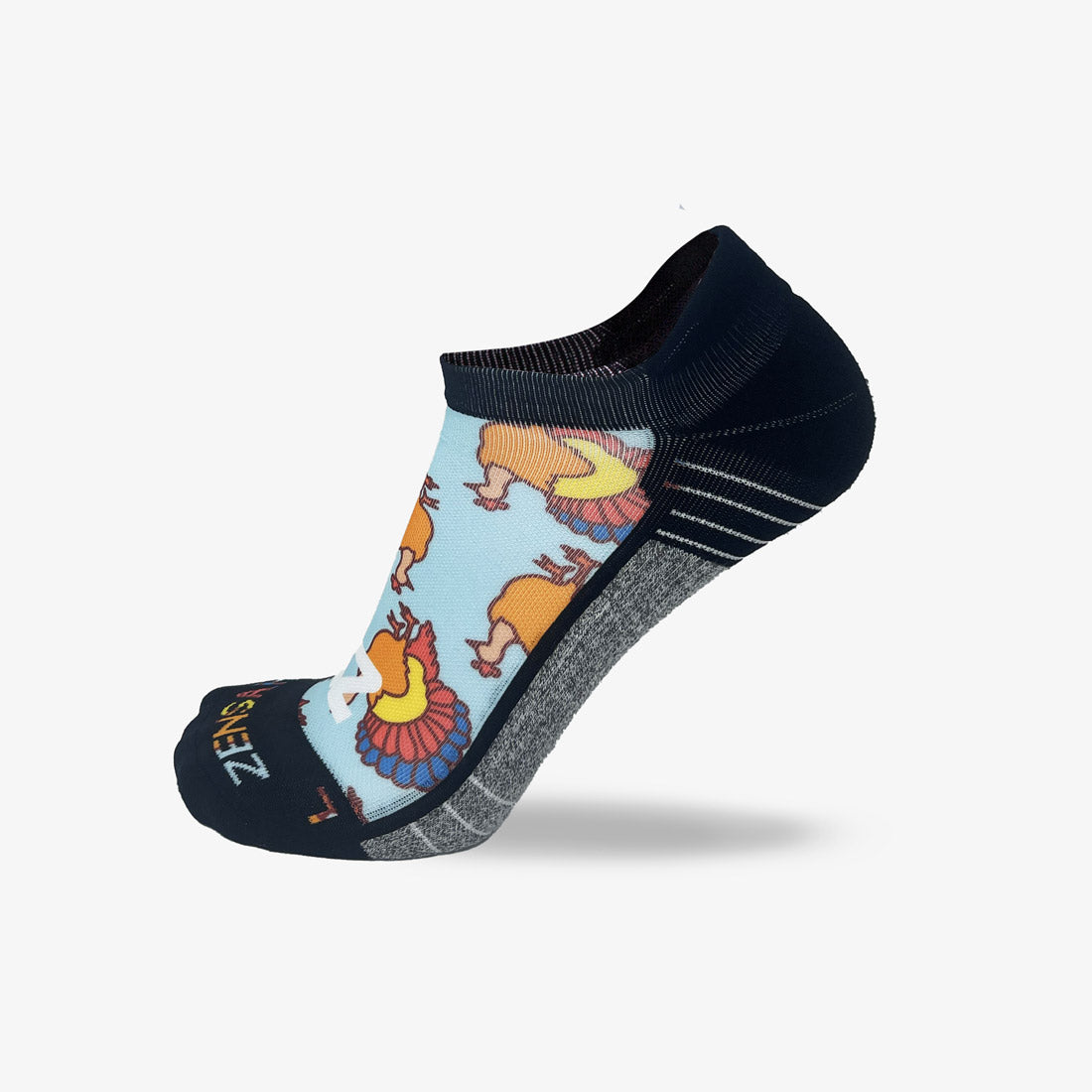 Colorful Turkeys Running Socks (No Show)Socks - Zensah