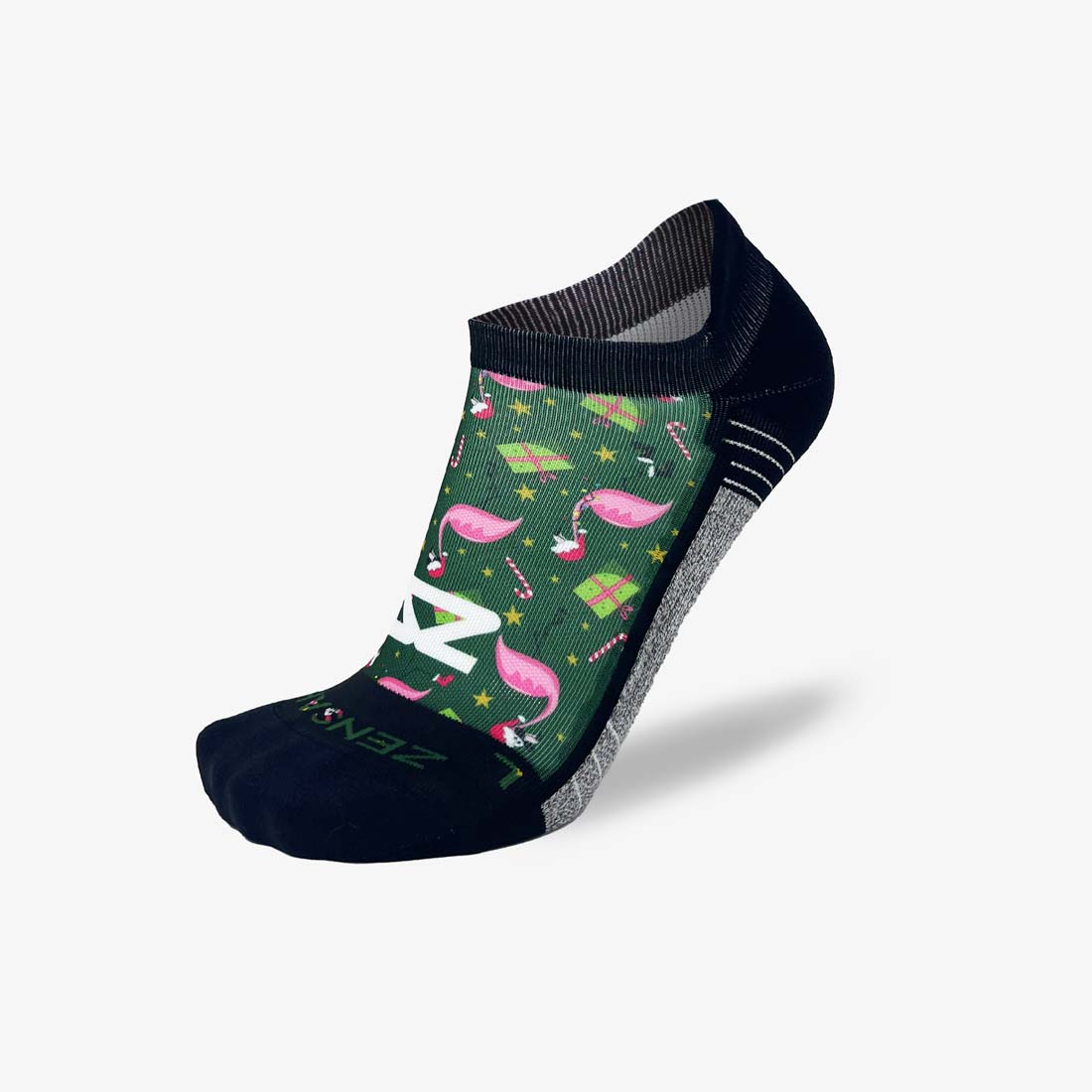 Flamingo Santas Running Socks (No Show)Socks - Zensah