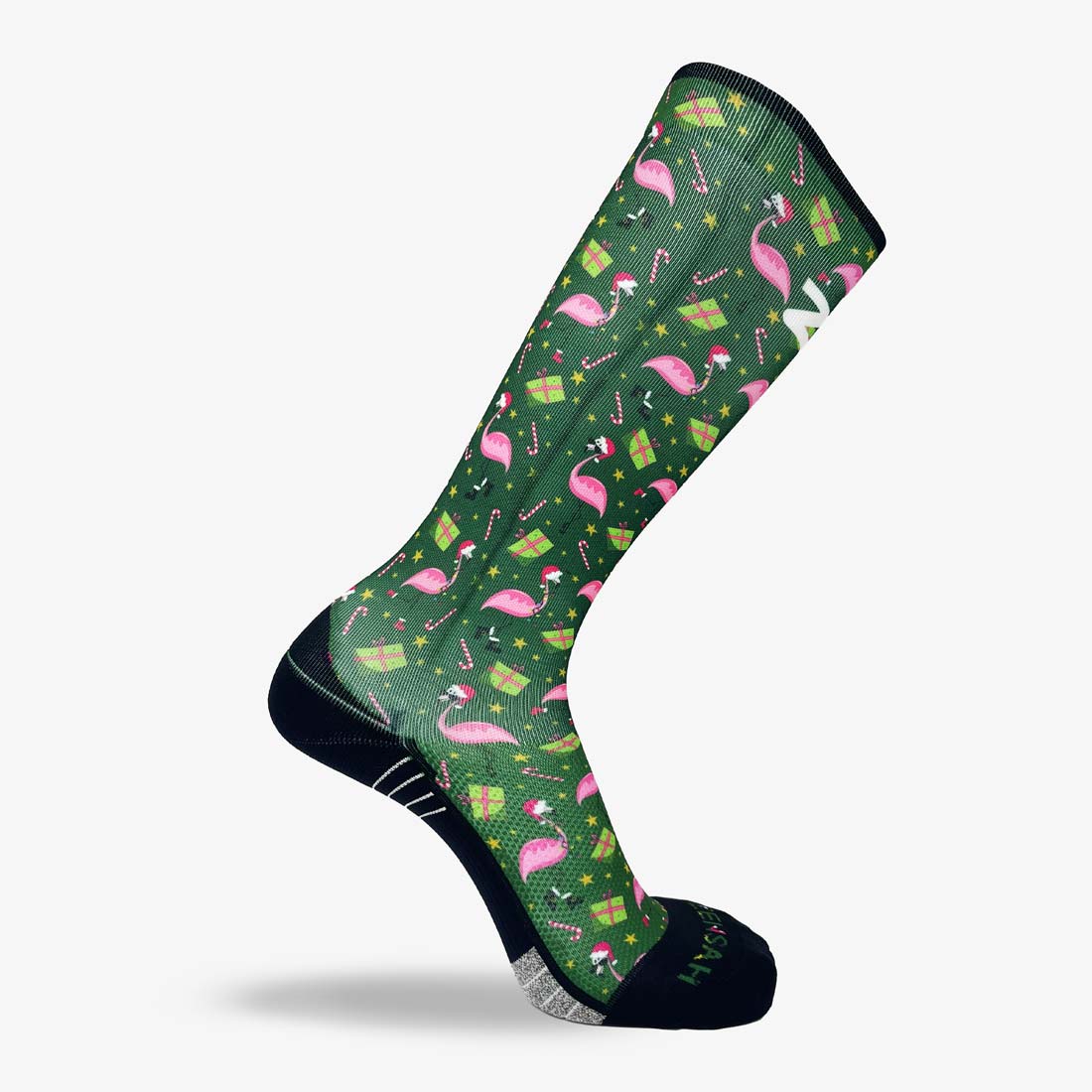 Flamingo Santas Compression Socks (Knee-High)Socks - Zensah
