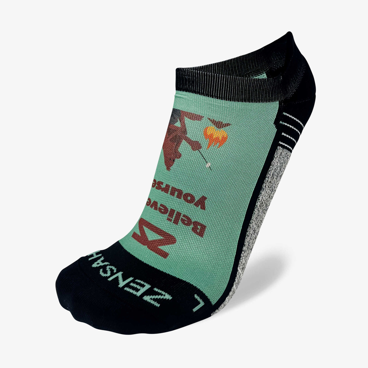 Bigfoot Believe in Yourself Running Socks (No Show)