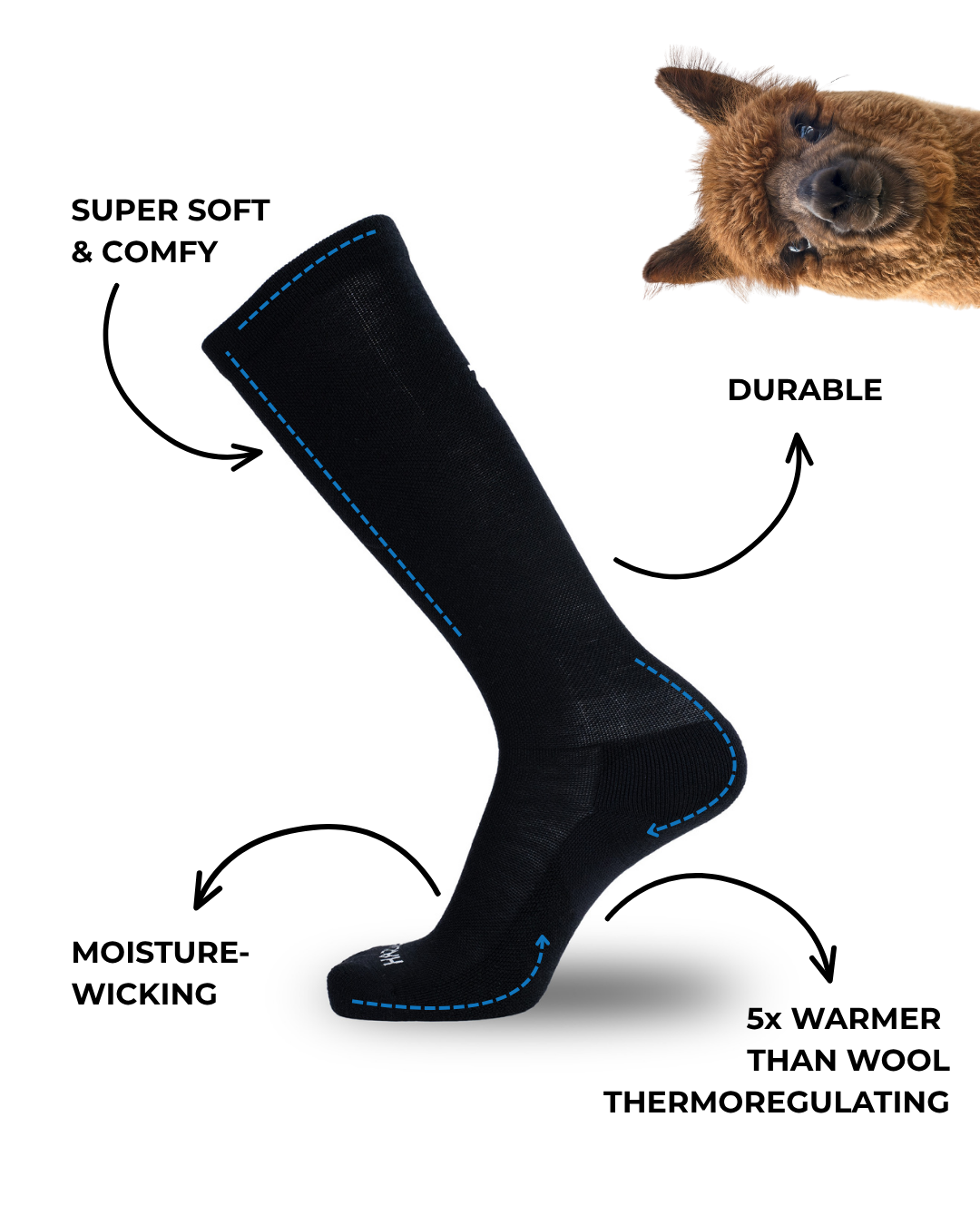 Alpaca Compression Sock (15–20 mmHg)