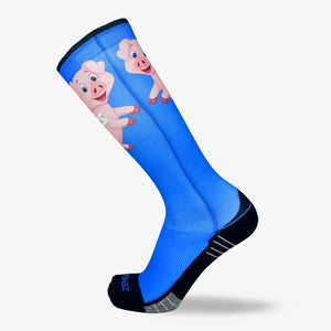 When Pigs Fly Compression Socks (Knee-High)