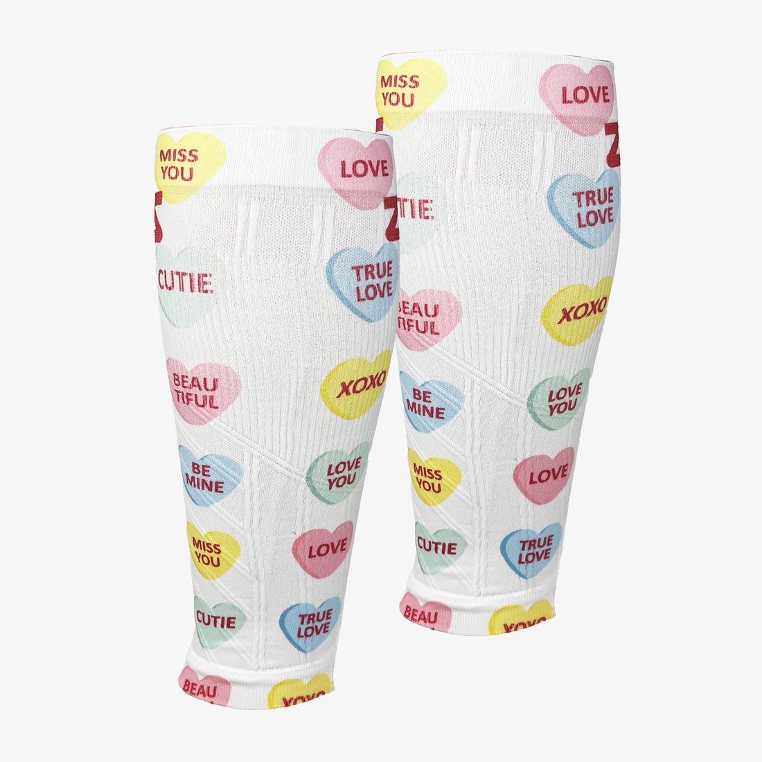 Candy Hearts Compression Leg Sleeves, Calf Support | Zensah