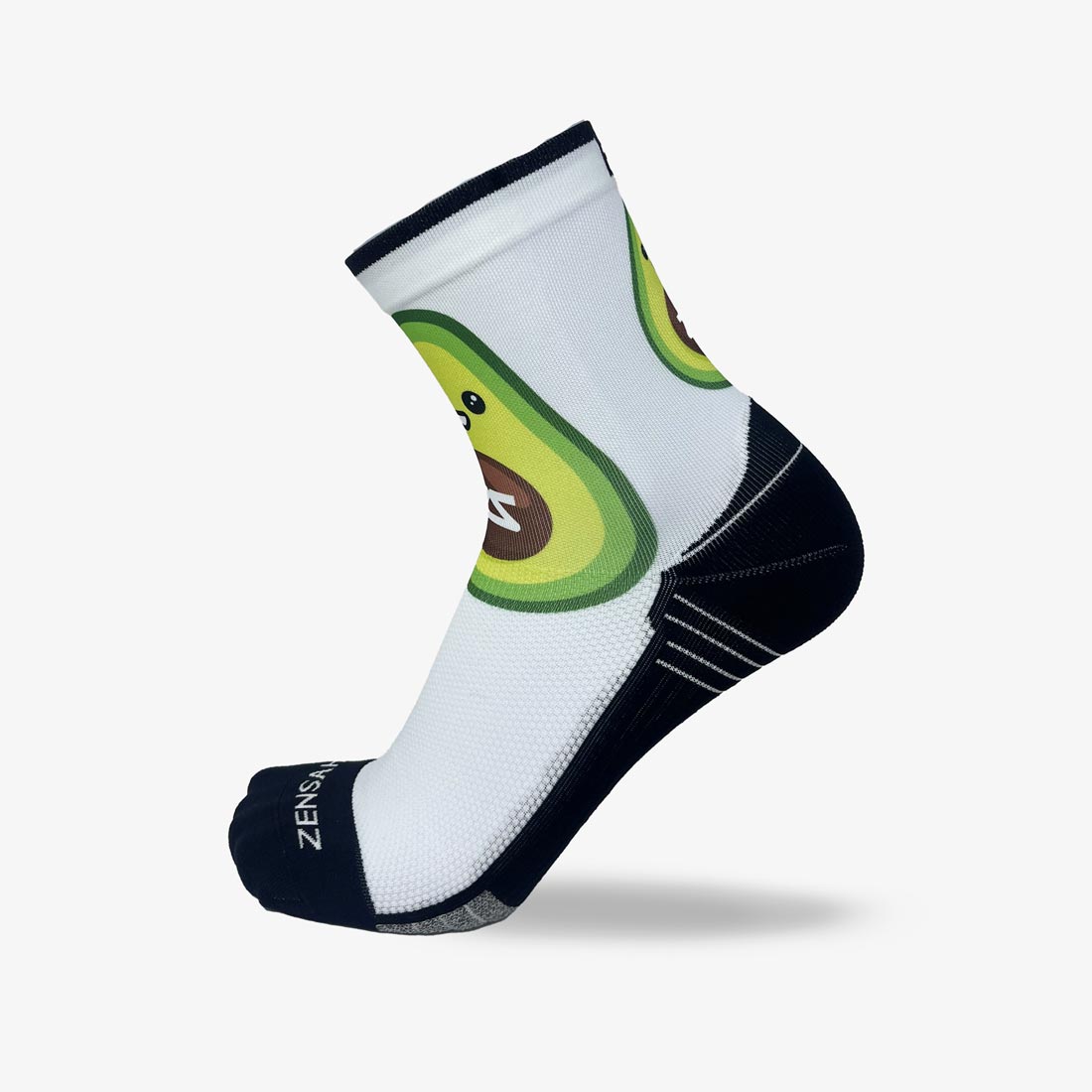 Large Avocado Running Socks (Mini-Crew)