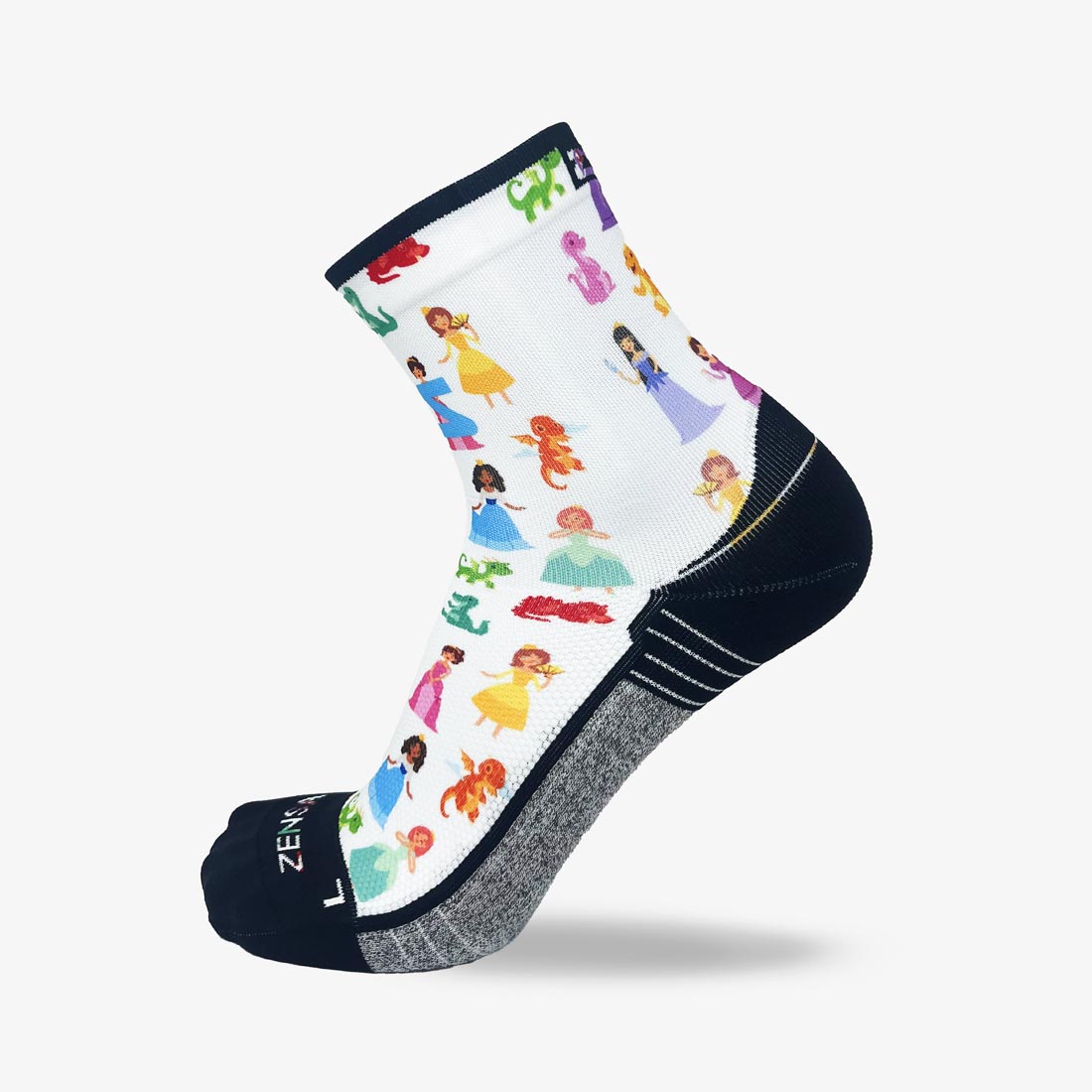 Princesses and Dragons Running Socks (Mini-Crew)Socks - Zensah