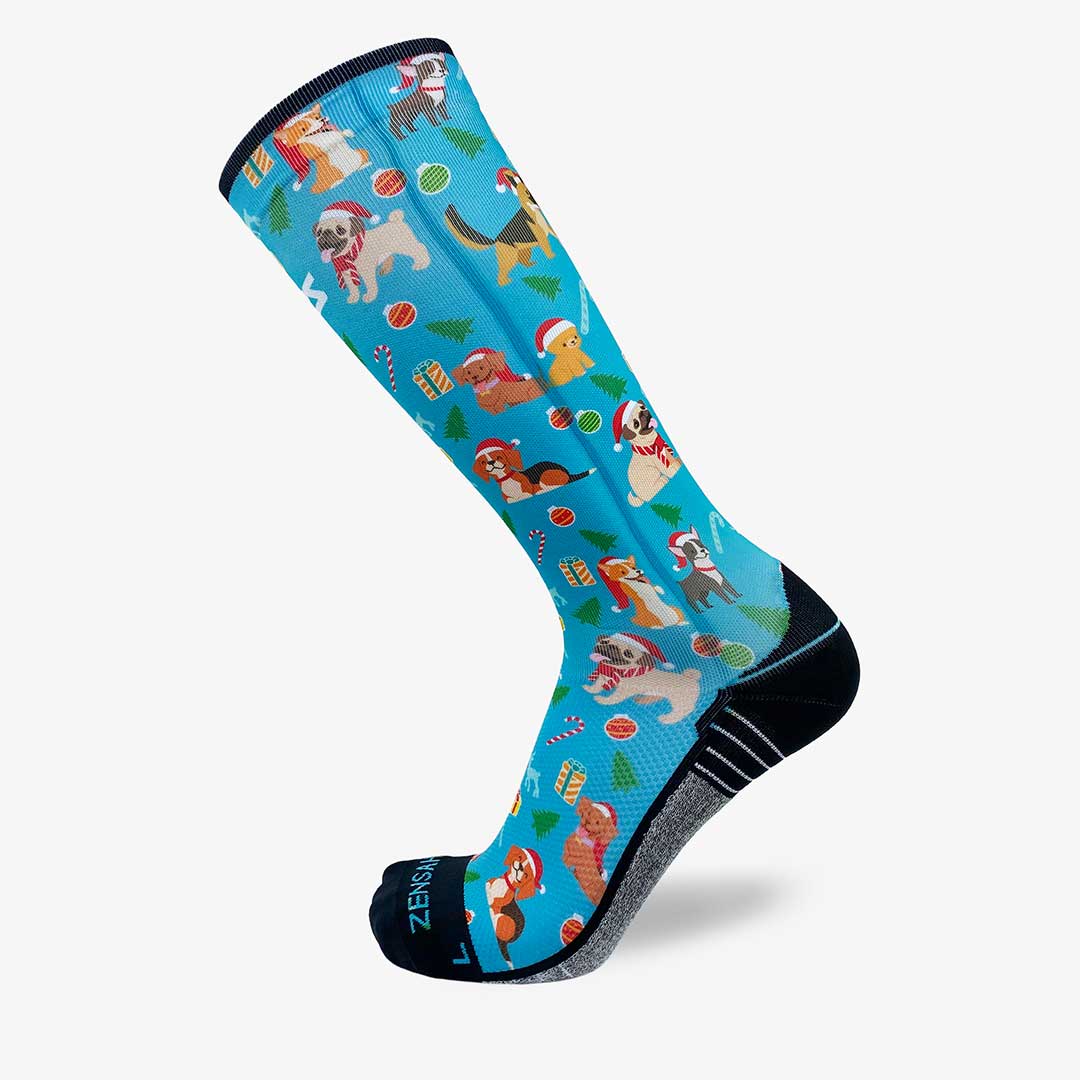 Santa Dogs Compression Socks (Knee-High)Socks - Zensah