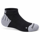 Tech+ Quarter Sock in Black, side view