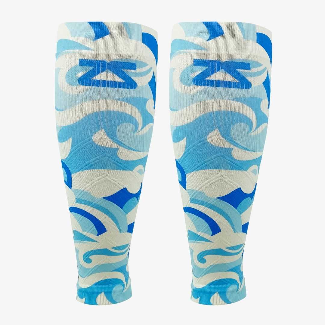 Tropical Surf Waves Compression Leg SleevesLeg Sleeves - Zensah