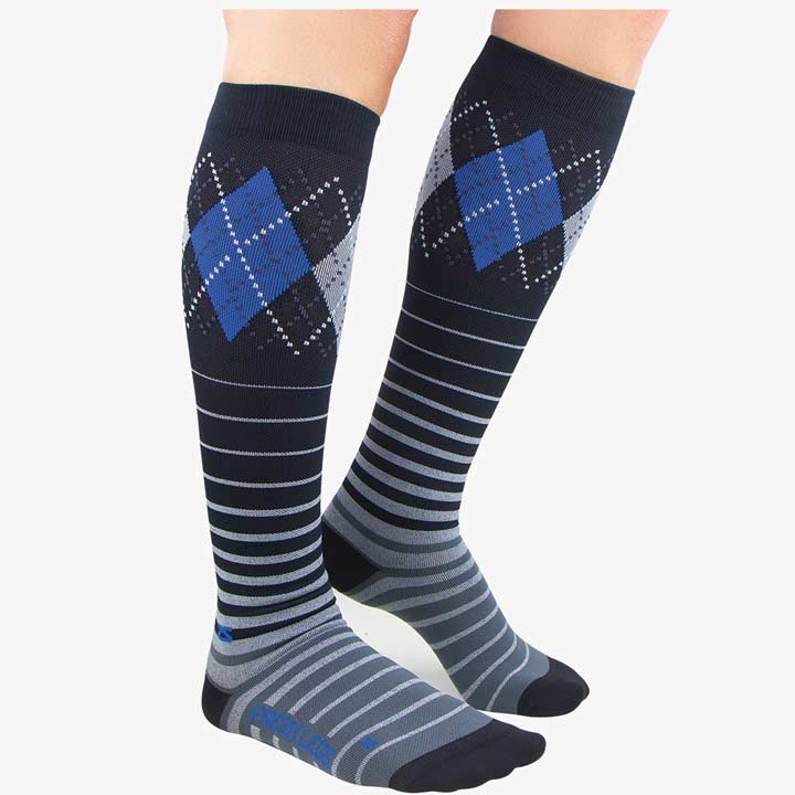 Argyle Stripe Compression SocksSocks - Zensah