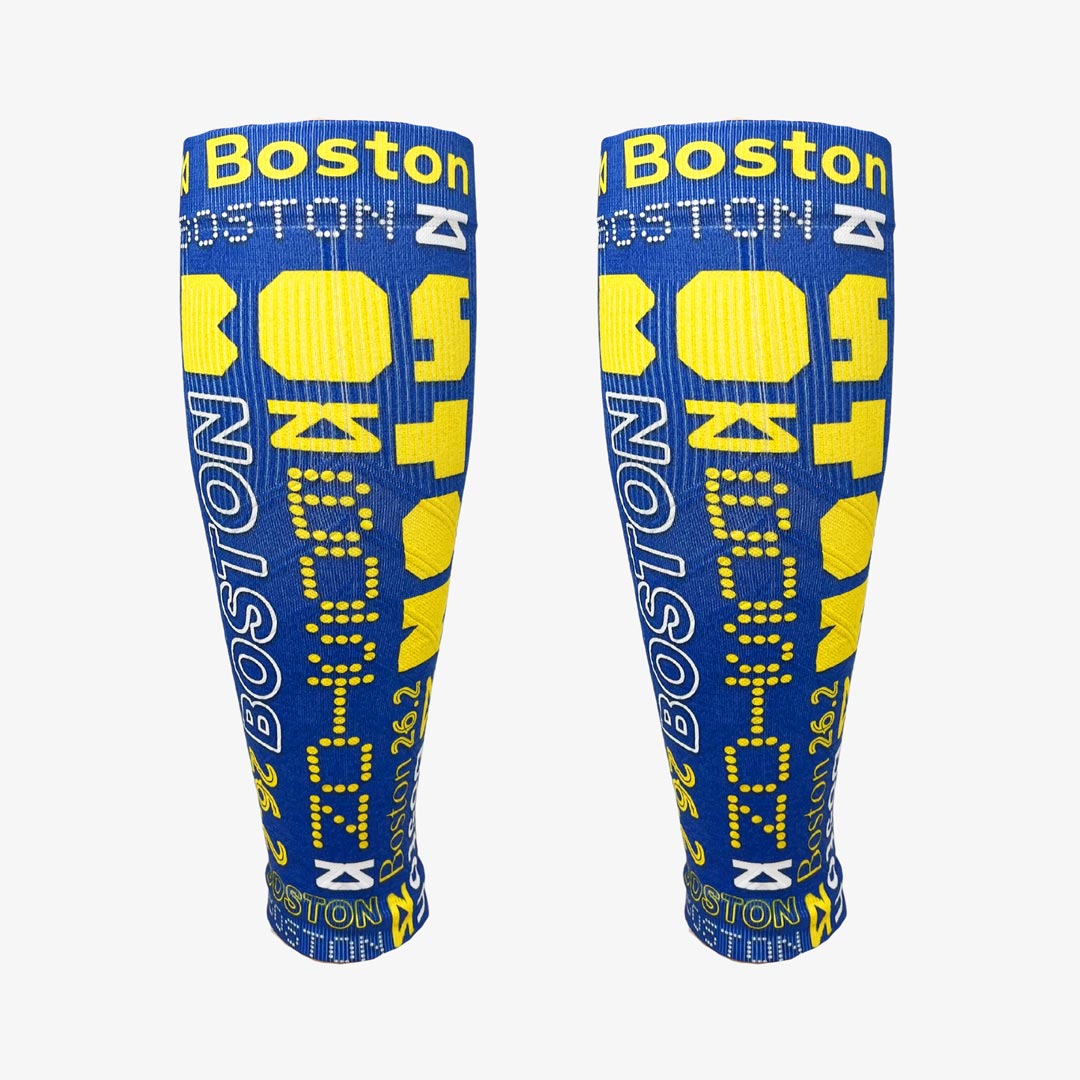Boston Blue and Yellow Compression Leg SleevesLeg Sleeves - Zensah