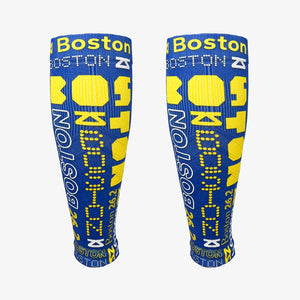 Boston Blue and Yellow Compression Leg SleevesLeg Sleeves - Zensah