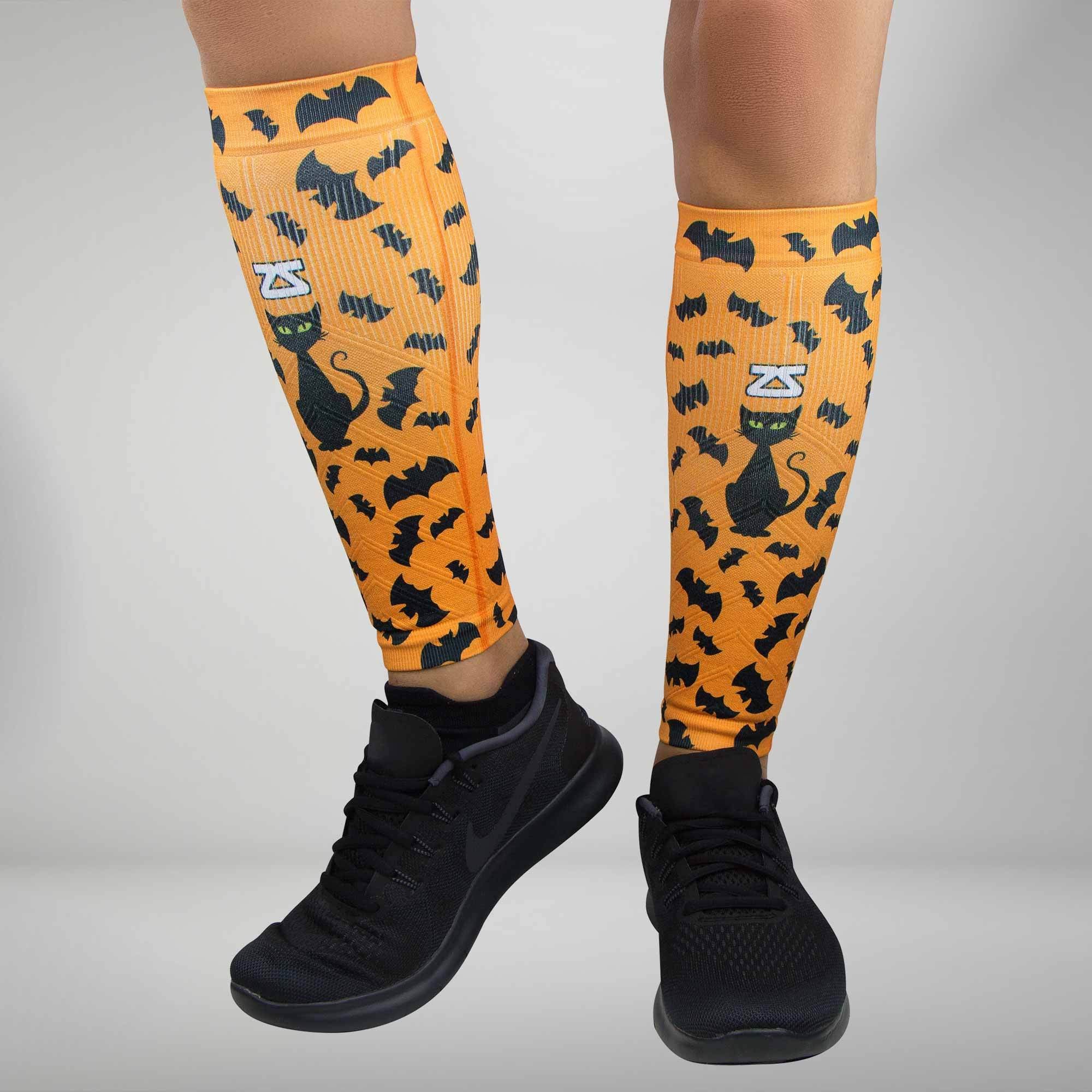 Cats and Bats Halloween Compression Leg SleevesLeg Sleeves - Zensah