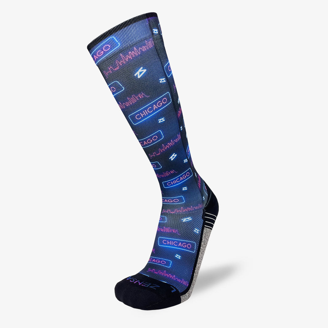 Neon Chicago Compression Socks (Knee-High)Socks - Zensah