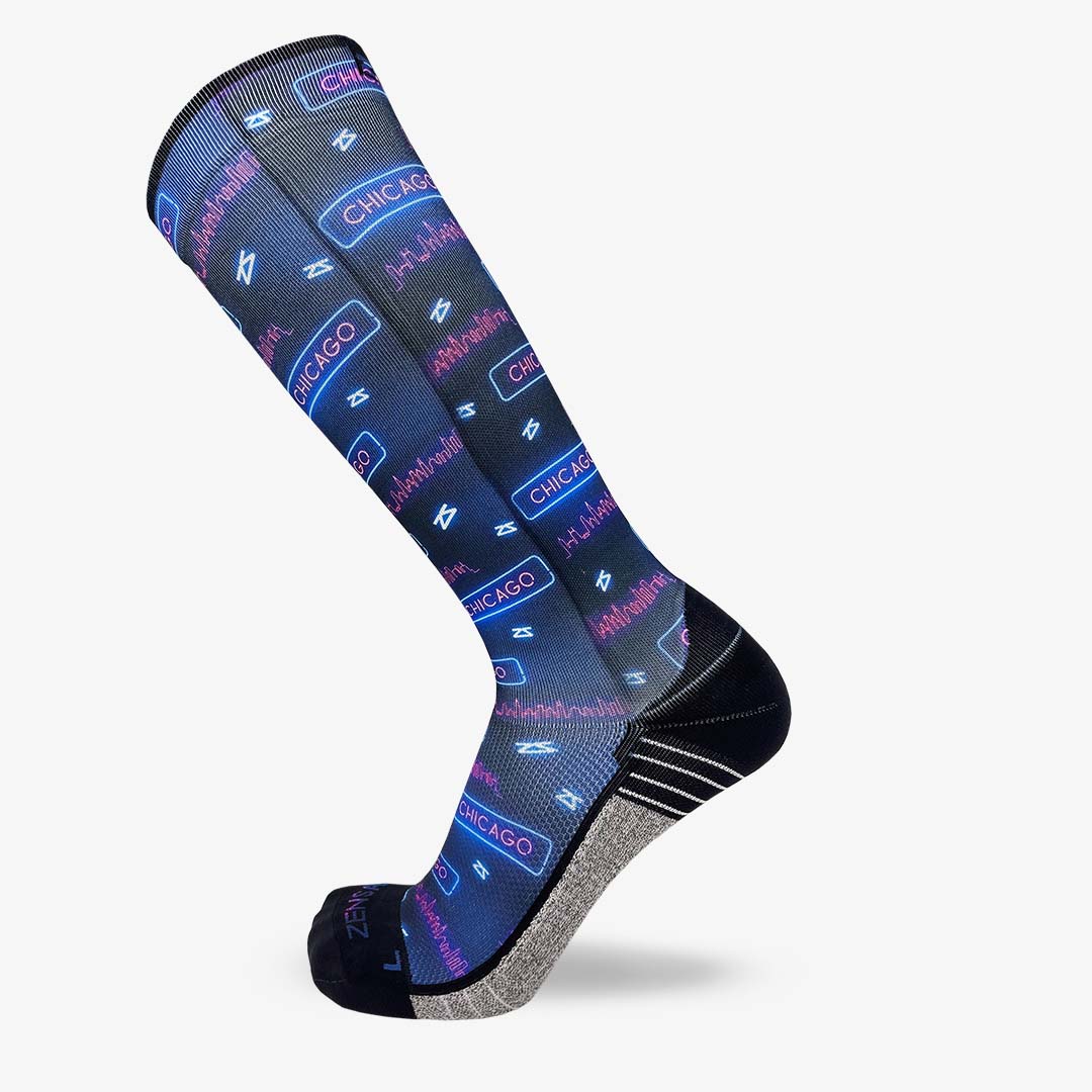 Neon Chicago Compression Socks (Knee-High)Socks - Zensah