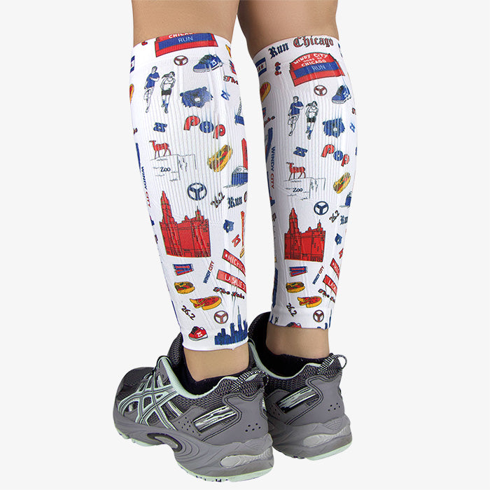 Chicago Doodle Compression Leg SleevesLeg Sleeves - Zensah
