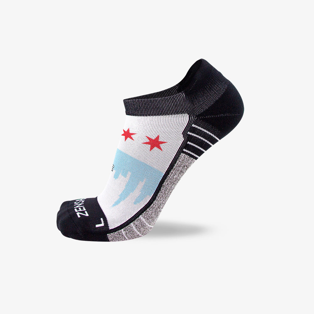 Chicago Flag Skyline Socks (No Show) - Zensah