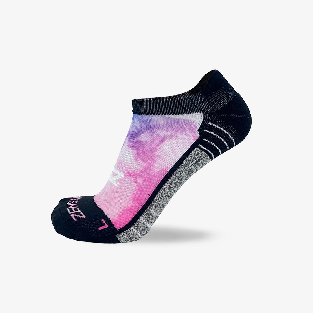 Colorful Clouds Running Socks (No Show)