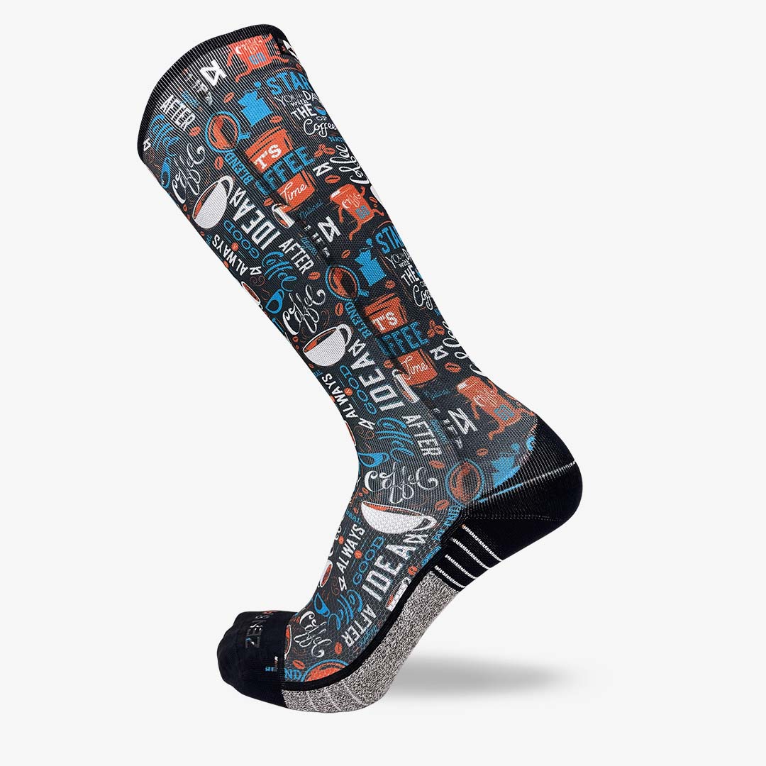 Coffee Doodle Compression Socks (Knee-High)Socks - Zensah