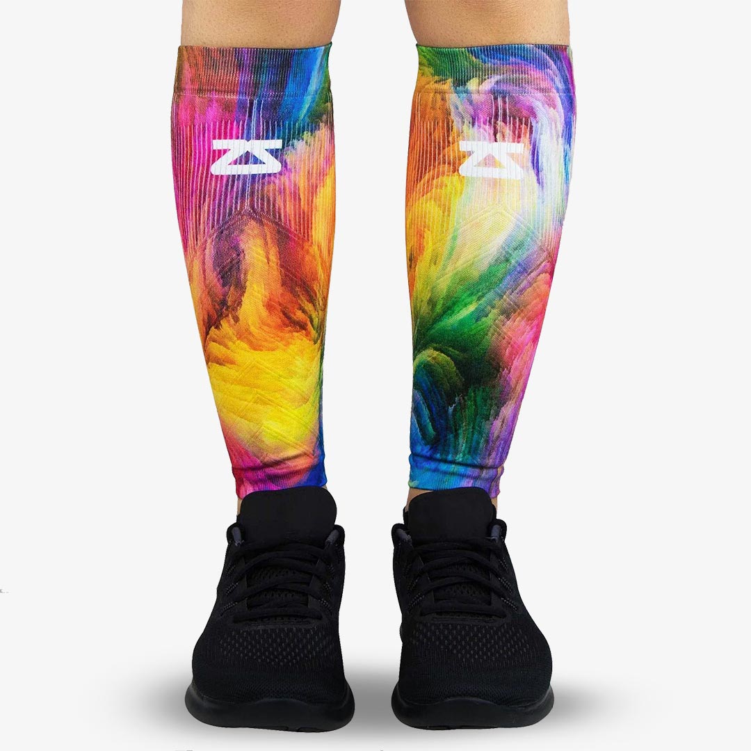 Color Explosion Compression Leg Sleeves