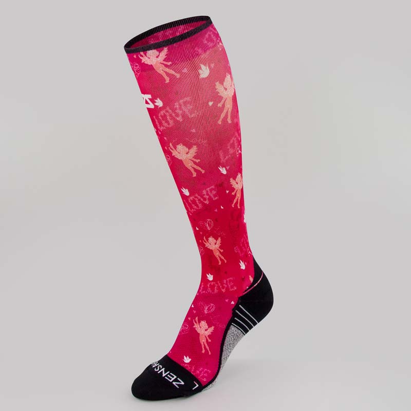 Cupid Doodle Valentine's Compression Socks (Knee-High)Socks - Zensah