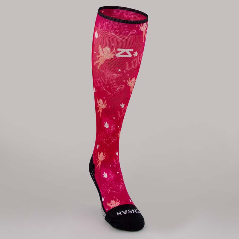Cupid Doodle Valentine's Compression Socks (Knee-High)Socks - Zensah