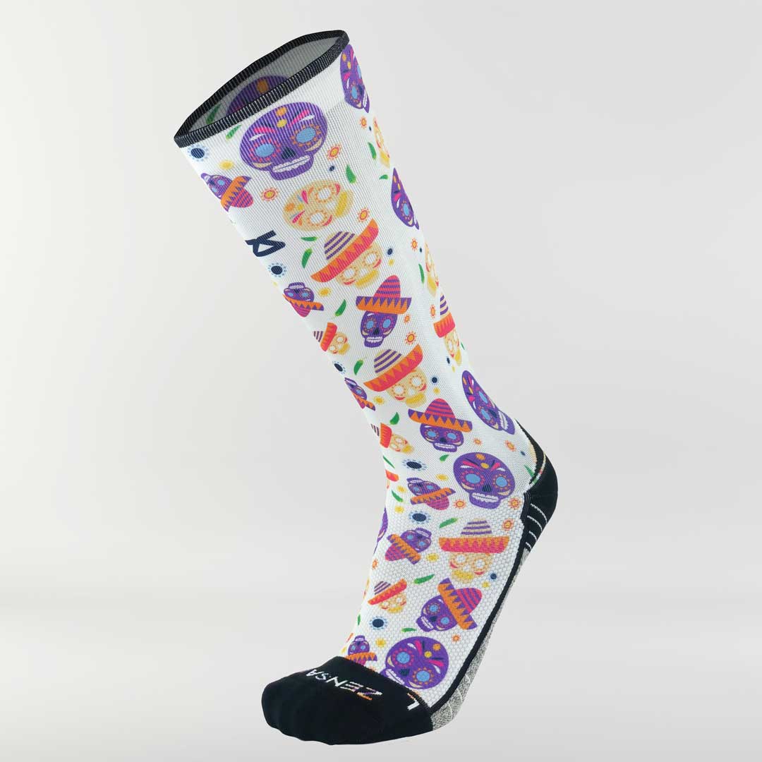 Day of the Dead Doodle Compression Socks (Knee-High)Socks - Zensah