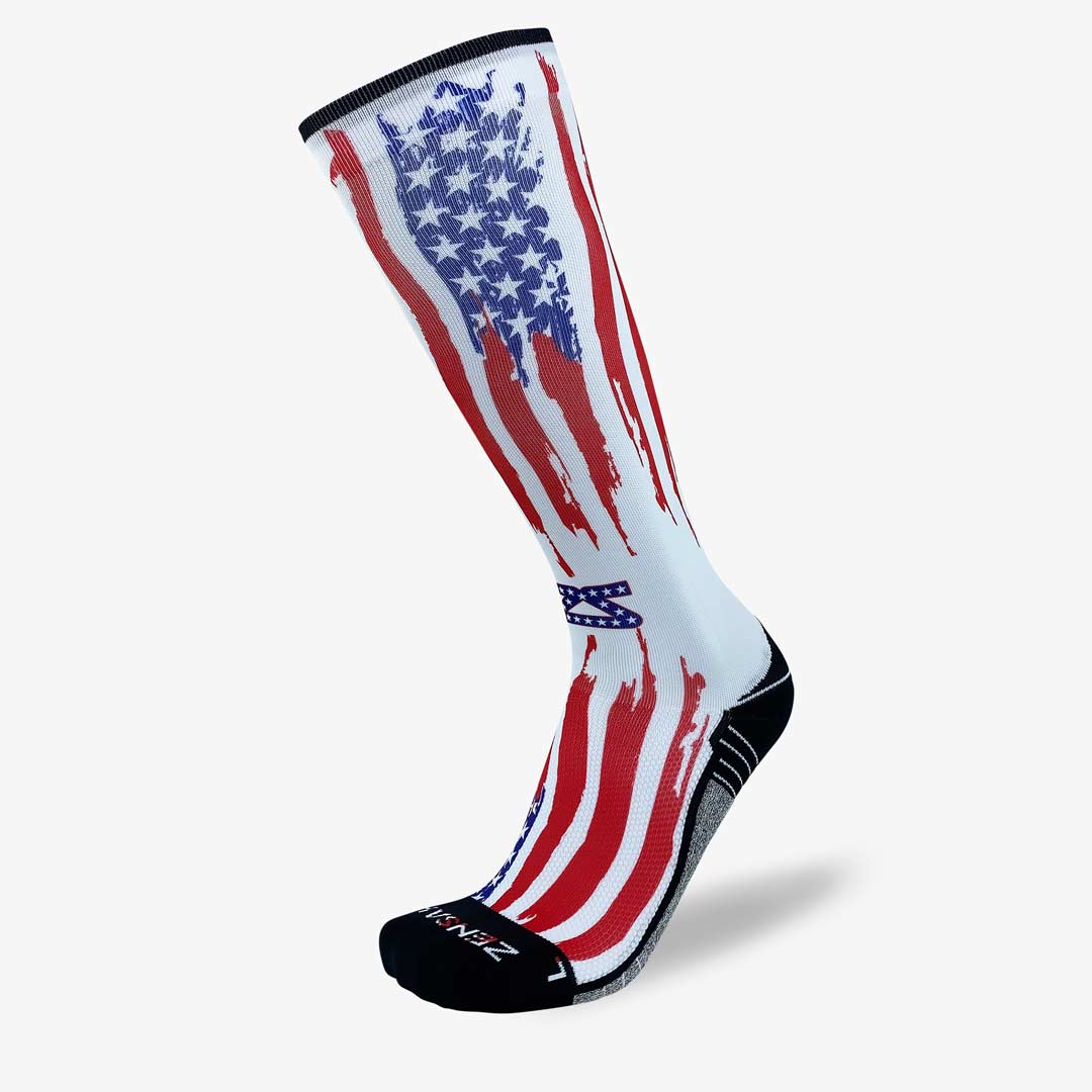 Rugged USA Flag Compression Socks (Knee-High)Socks - Zensah