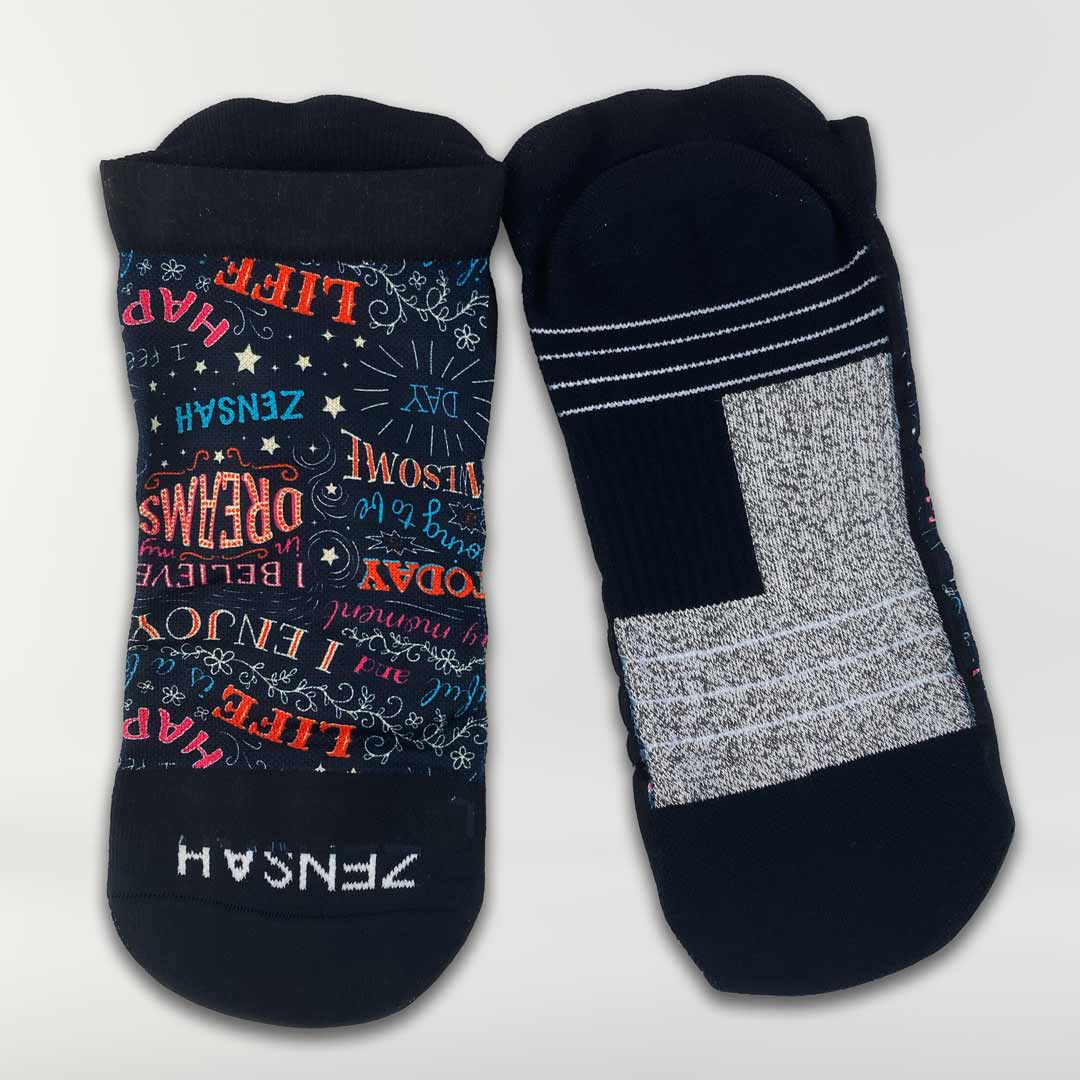 Motivational Quotes Running Socks (No Show)Socks - Zensah