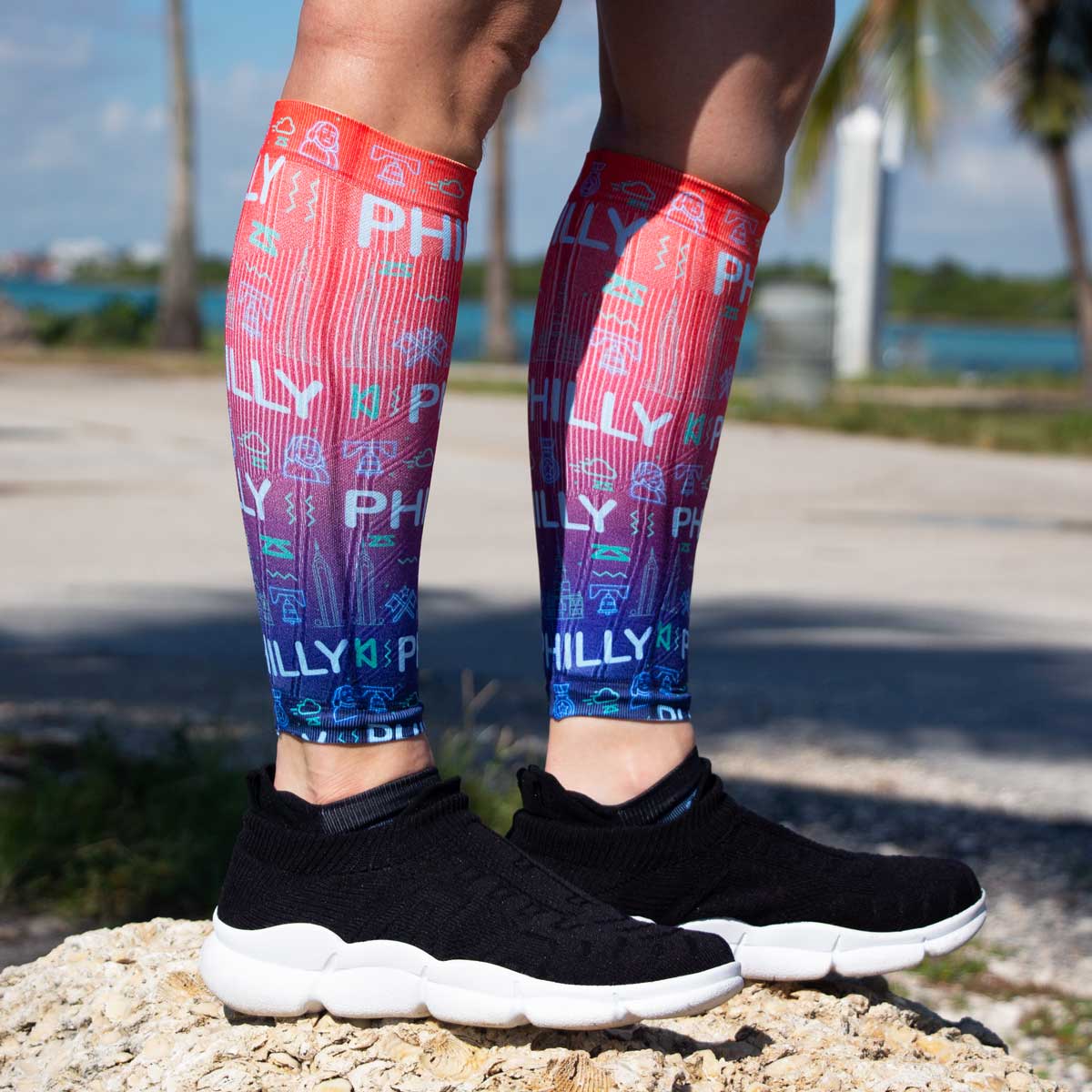 Neon Philly Compression Leg Sleeves