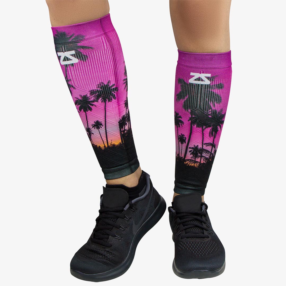 Tropical Palm Trees Compression Leg SleevesLeg Sleeves - Zensah