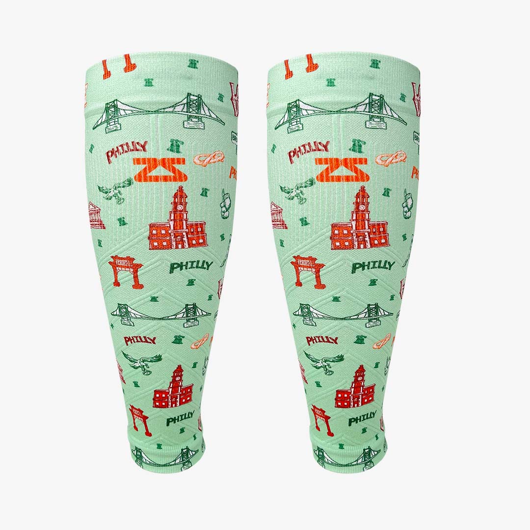 Philly Doodle Compression Leg SleevesLeg Sleeves - Zensah