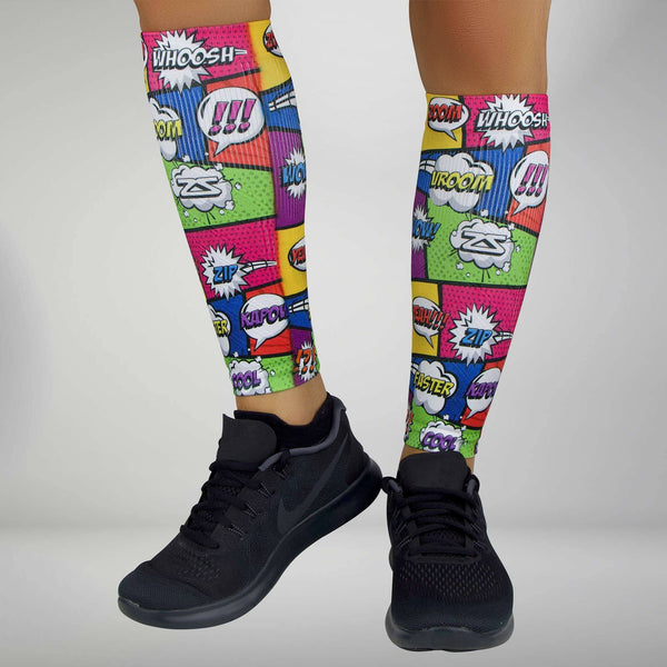 Pop Art Compression Leg Sleeves - Marathon Running | Zensah