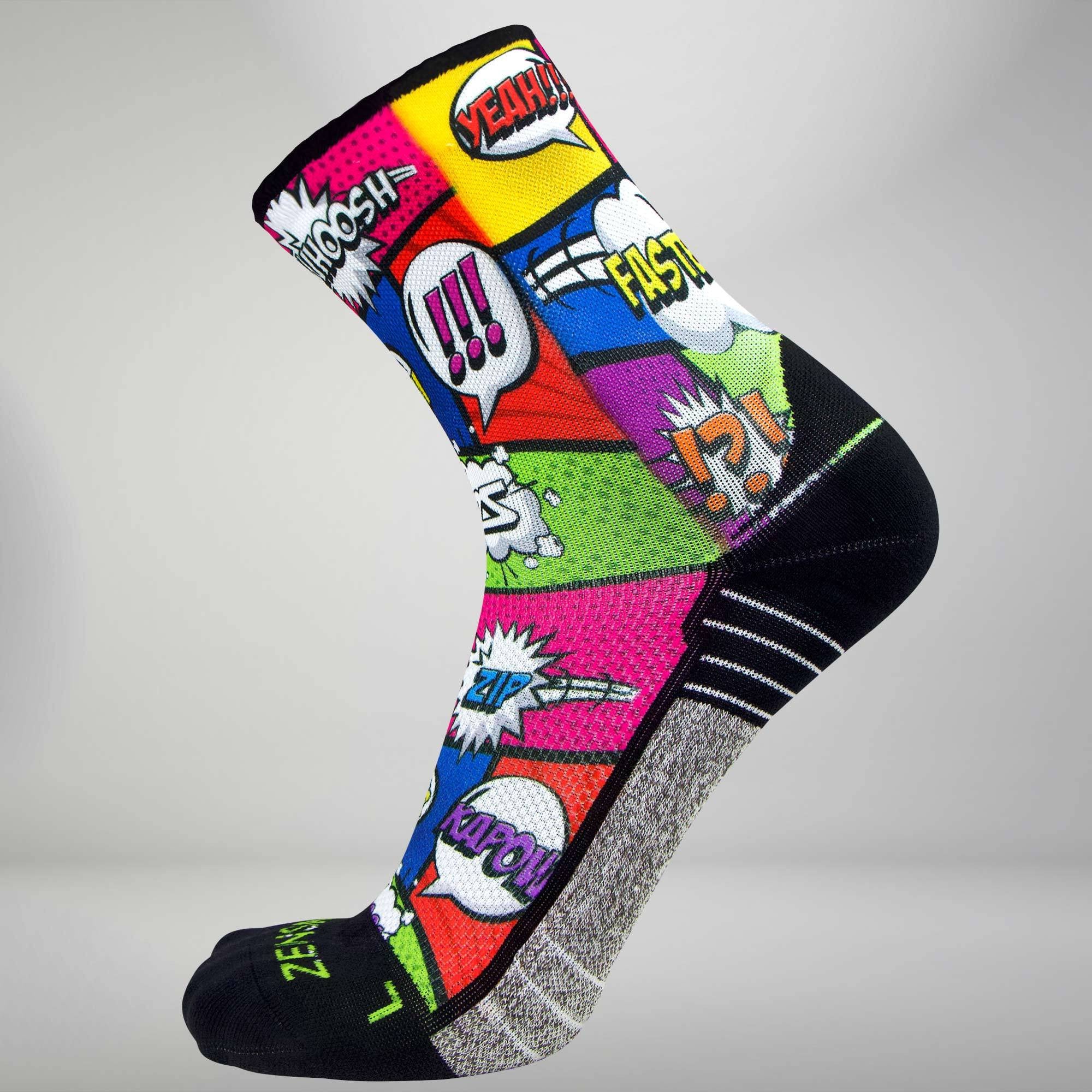 Pop Art Themed Running Socks, Marathon Socks | Zensah
