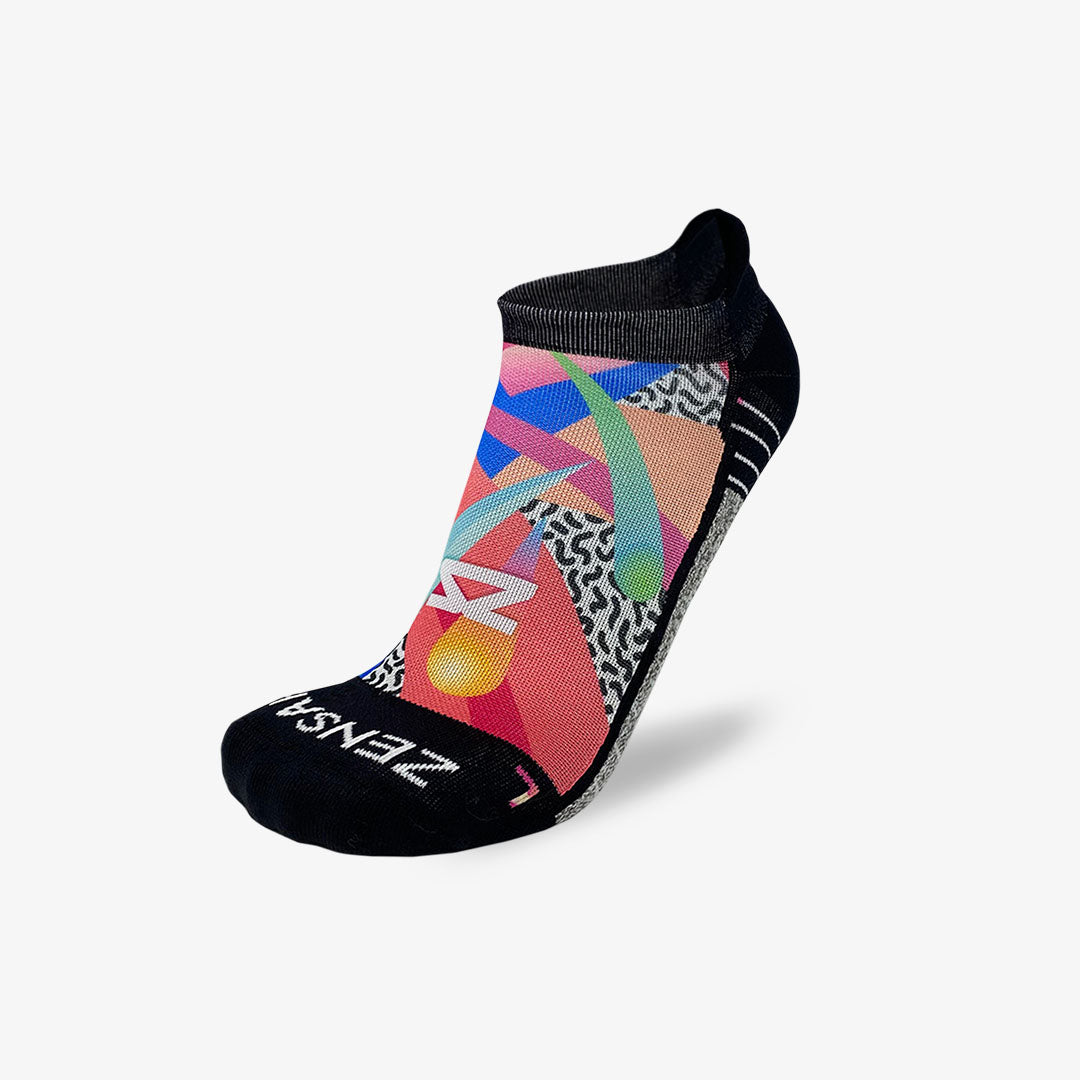Retro Shapes Running Socks (No Show)Socks - Zensah