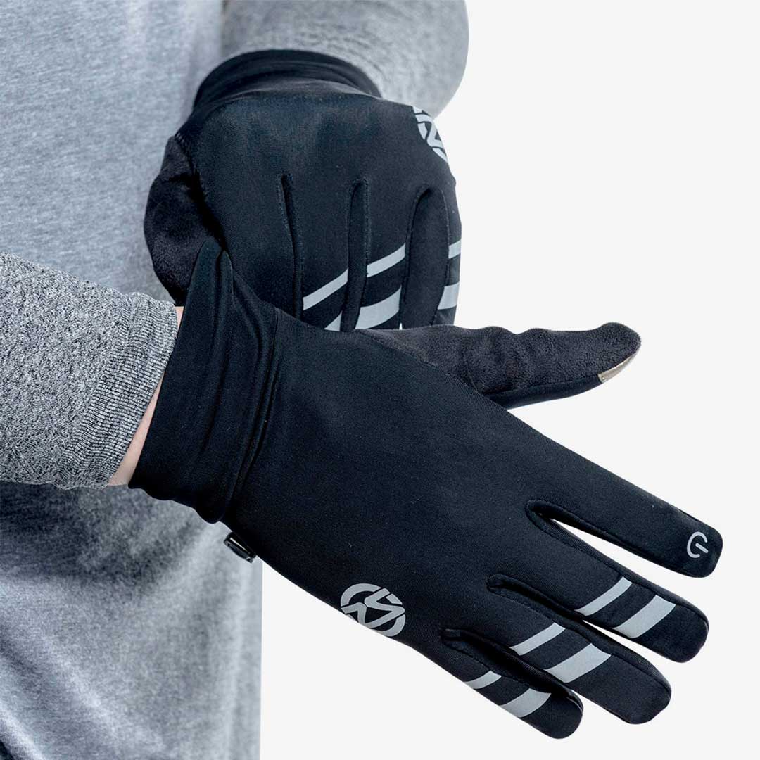 handschuhe running Zensah Smart Running Gloves Black Large