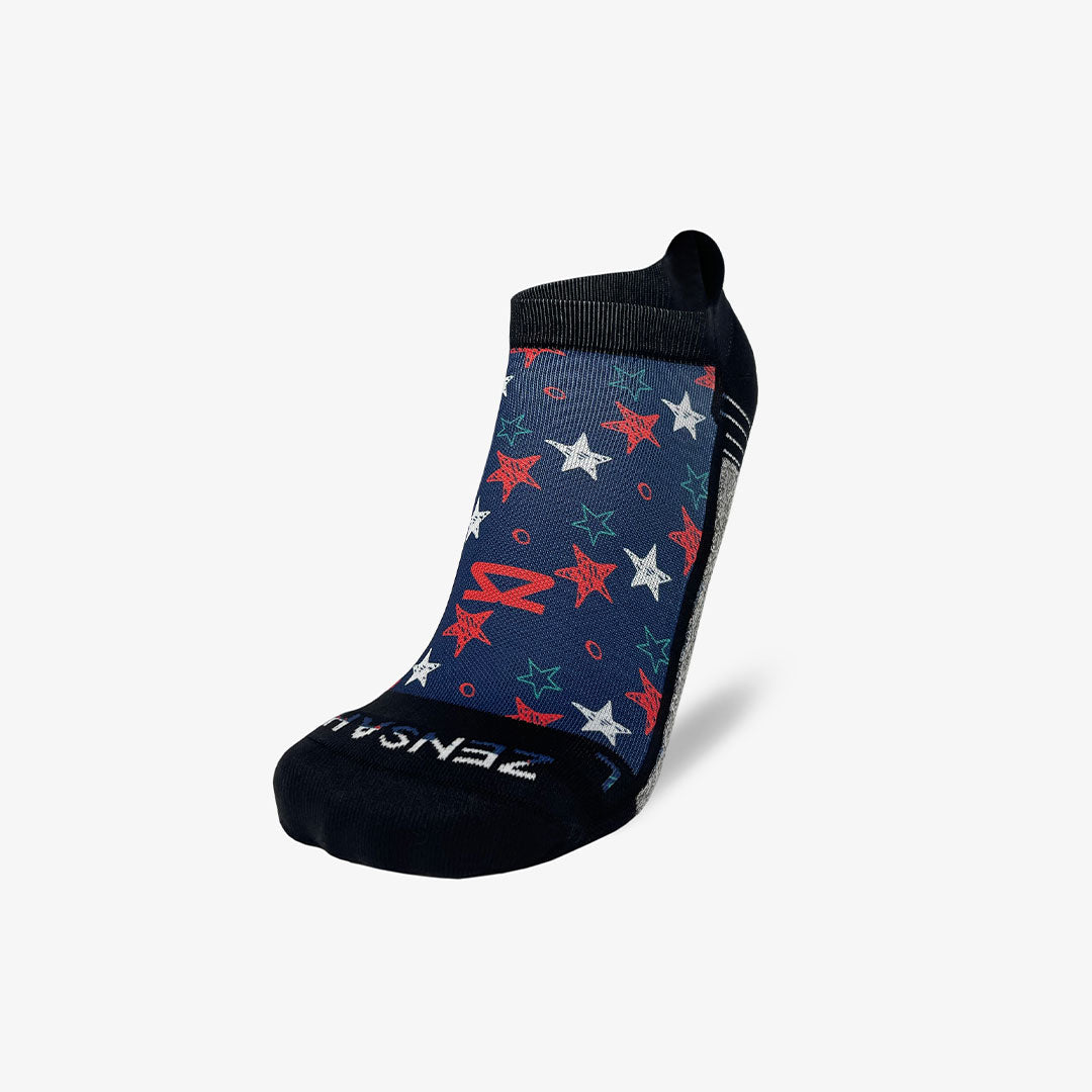 Illustrated Stars Running Socks (No Show)Socks - Zensah