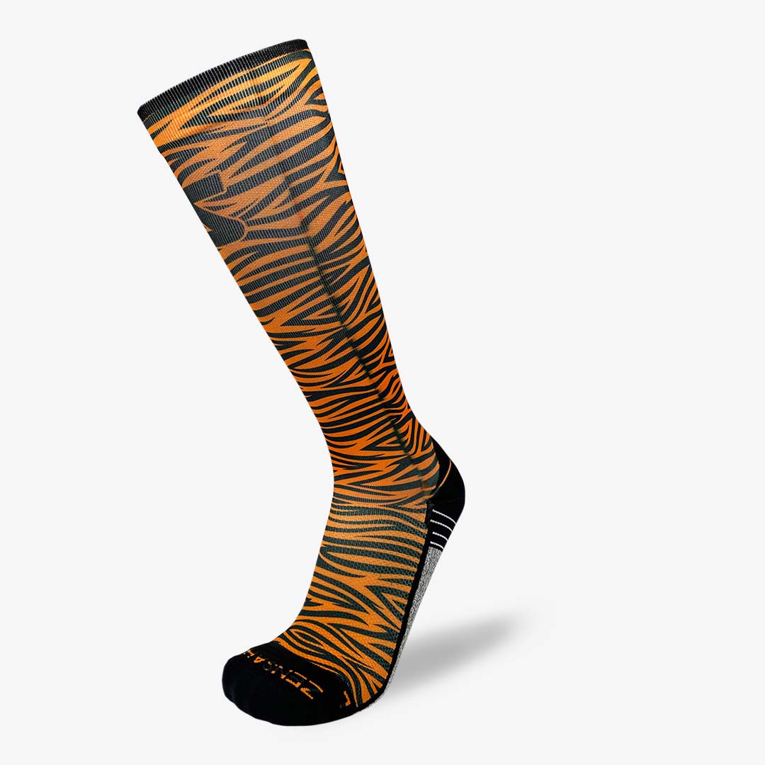 Tiger Print Running Socks (Mini-Crew)