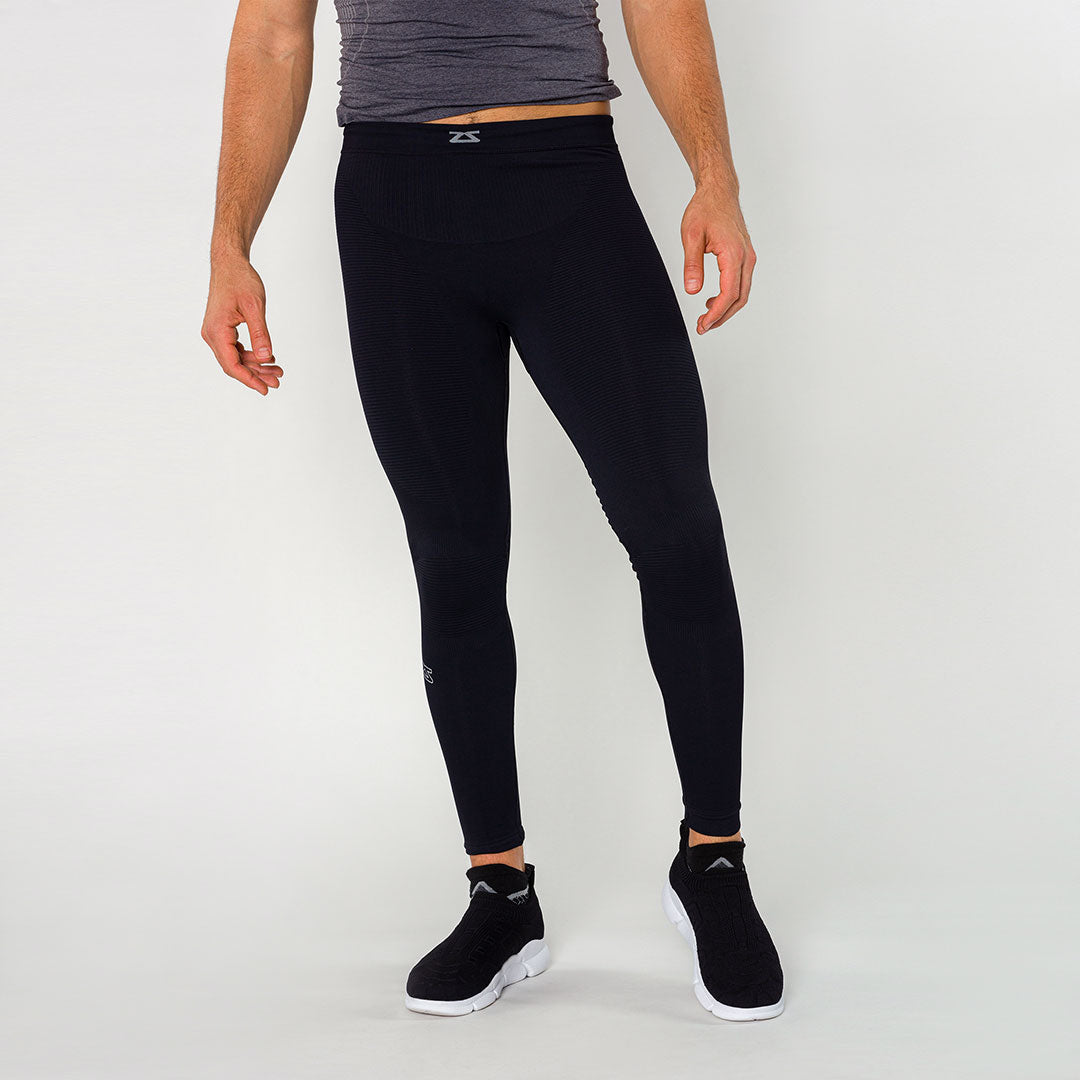 Men's Running Tights Leggings Compression 3/4 Pants with Phone