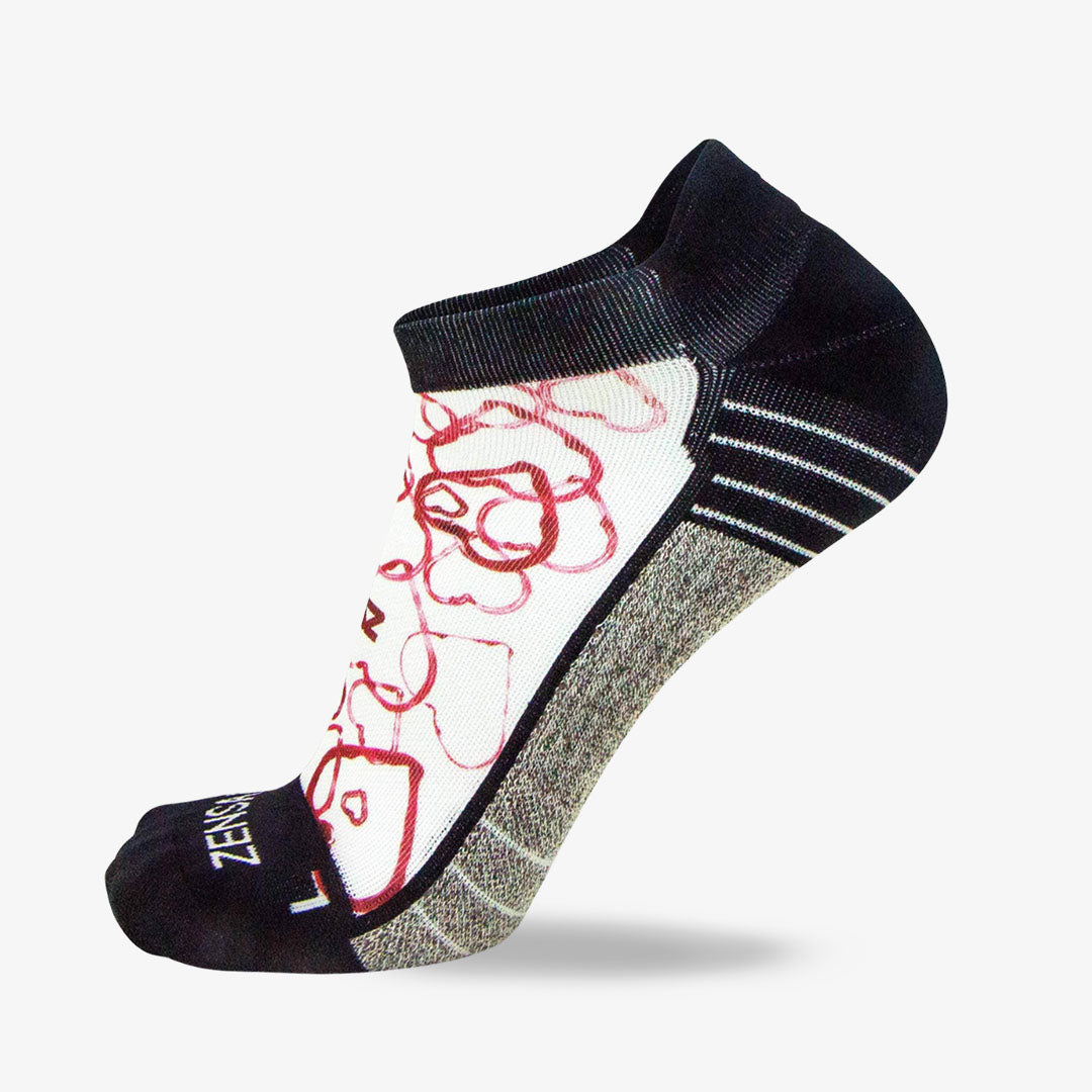 Abstract Hearts Socks (No Show)Socks - Zensah