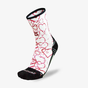 Abstract Hearts Socks (Mini Crew)Socks - Zensah