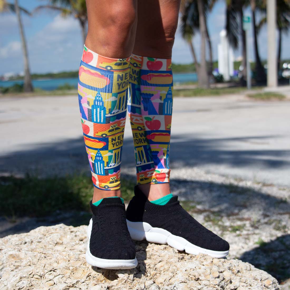 New York Blocks Compression Leg SleevesLeg Sleeves - Zensah