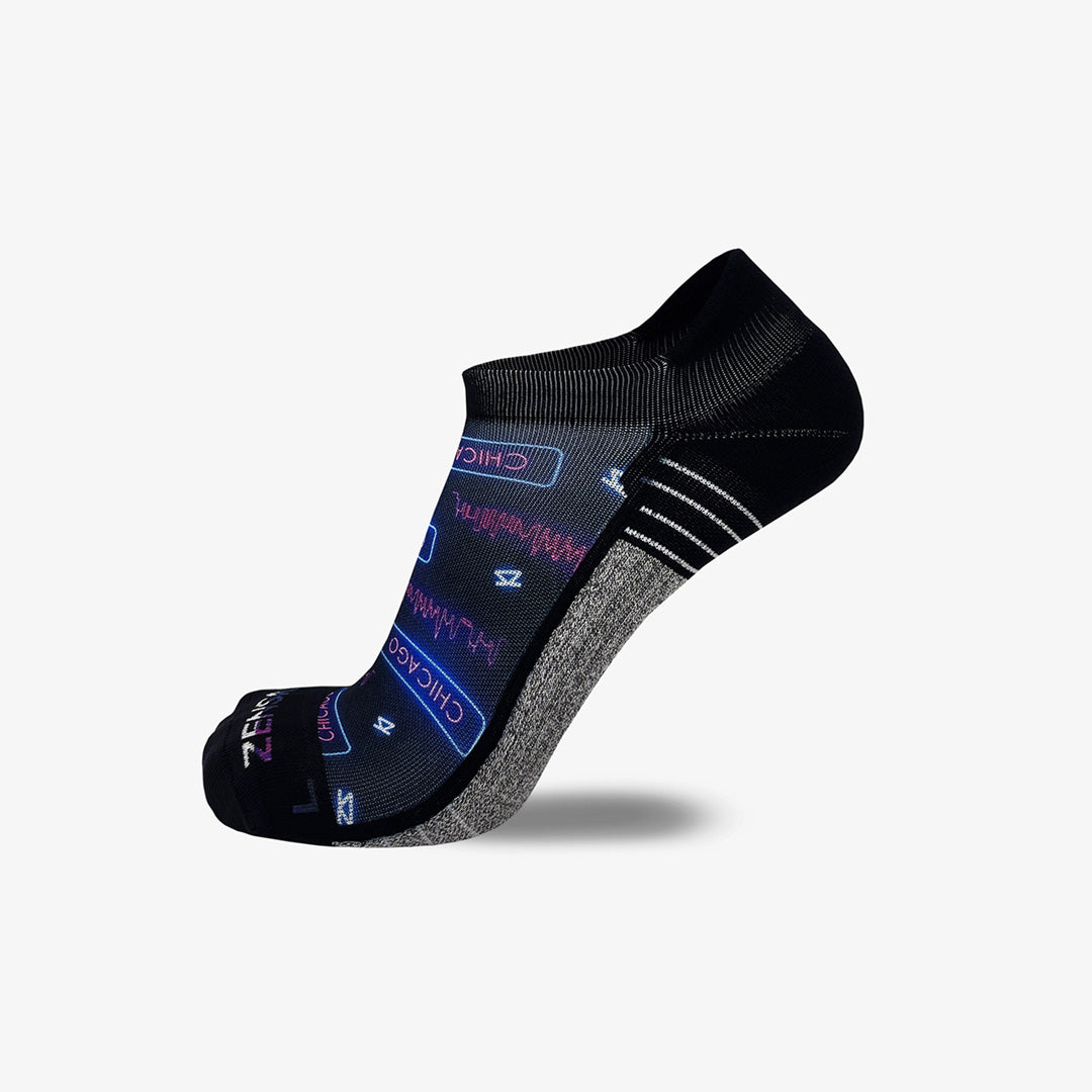 Neon Chicago Running Socks (No Show)Socks - Zensah