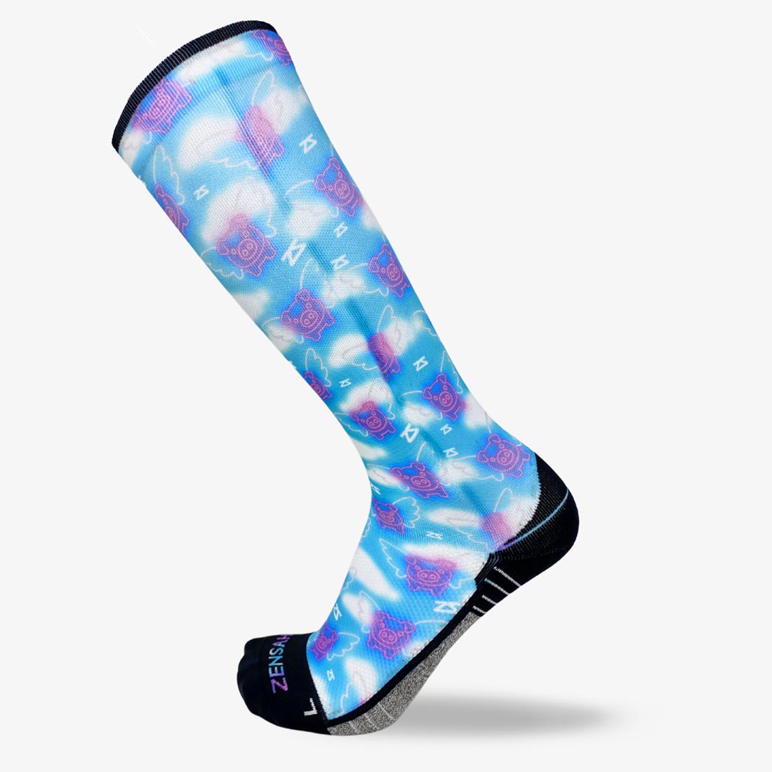 Neon Flying Pigs Compression Socks (Knee-High)Socks - Zensah